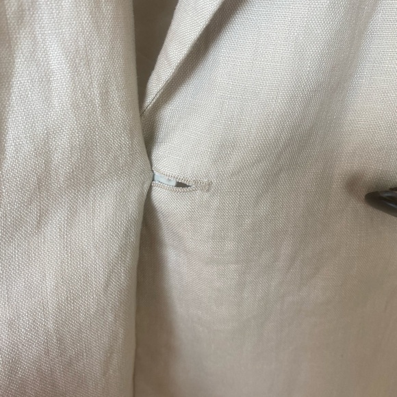 ZARA Linen Crossover Blazer Light Camel |3420/710/743/s - Picture 9 of 14